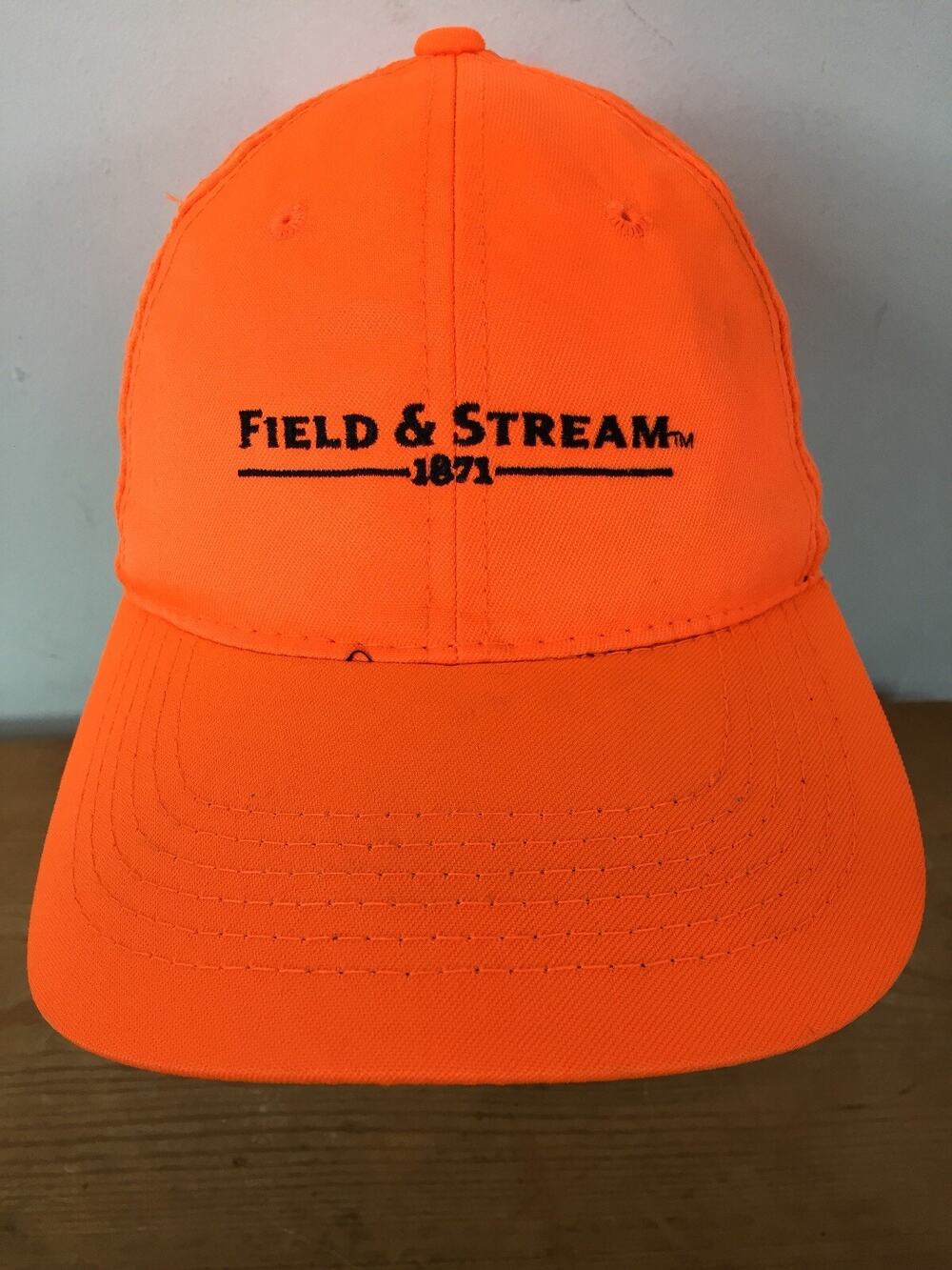 Field & Stream Magazine Neon Hunter Orange Adjustable Snap Back Baseball Hat Cap